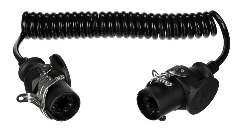 Propojovací spirálový EBS kabel 7pin TRAILER CABLE 14, 24V, 3,5m SIXTOL