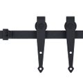 vidaXL Mini kovanie na posuvné dvere skrinky, uhlíková oceľ 122 cm