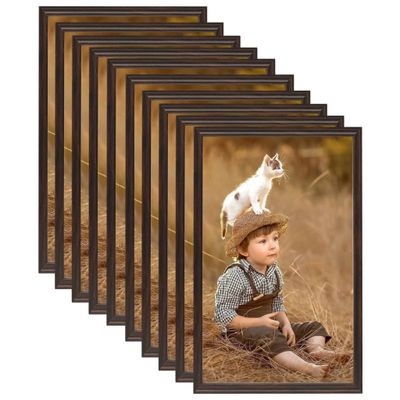 vidaXL Fotorámiky na stôl, koláž 10 ks, čierne 13x18 cm, MDF