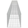vidaXL Gabiónová stena s krytmi, pozinkovaná oceľ 600x50x50 cm