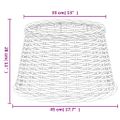 vidaXL Tienidlo na lampu biele Ø45x28 cm prútené