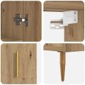 vidaXL Highboard Remeselný dub 69,5 x 34 x 180 cm Kompozitné drevo