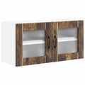 vidaXL Nástenný sklenený kabinet LUCCA Dymový dub 80 x 31 x 40 cm