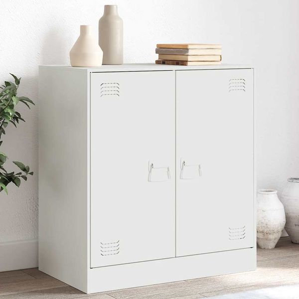 vidaXL Komoda biela 67x39x73 cm oceľová