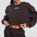 Dámska mikina Cropped Aura Tee Brown - GymBeam, veľkosť L