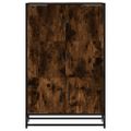 vidaXL Vysoká skrinka dymový dub 68x35x106,5 cm kompozitné drevo+kov