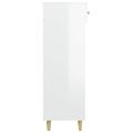 vidaXL Botník lesklý biely 60x35x105 cm spracované drevo