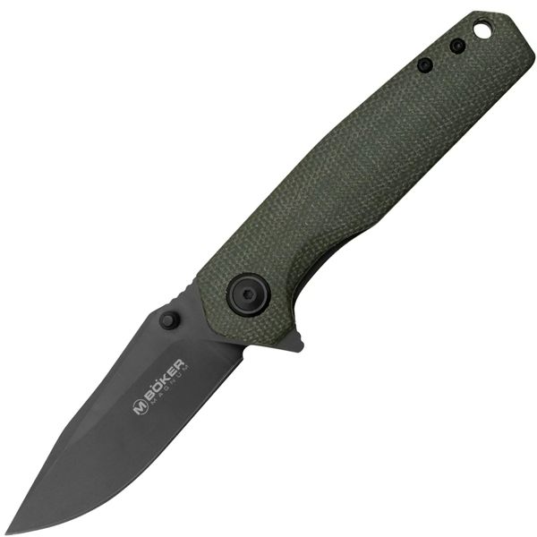 Magnum 01SC006 Field Flipper vreckový nôž 7,2 cm, čierna, zelená, Micarta