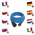 Predlžovací kábel Weatherproof EMOS P01420W spojka 20 m / modrý / silikón / 1,5 mm2