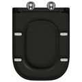 vidaXL WC sedadlo Čierna 47,5 x 35 x 3,6 cm Duroplast