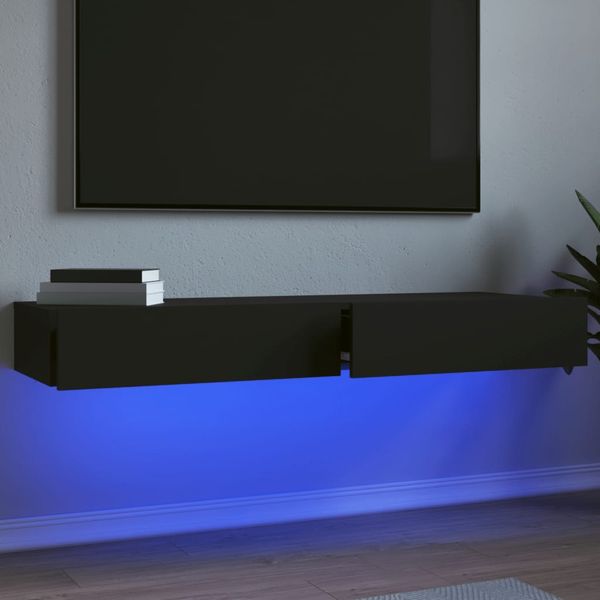 vidaXL TV skrinky s LED svetlami 2 ks čierne 60x35x15,5 cm