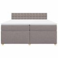 vidaXL Boxspring posteľ s matracom sivohnedý 200x200 cm látka