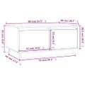 vidaXL Konferenčný stolík čierny 80x50x35 cm borovicový masív