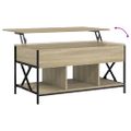 vidaXL Konferenčný stolík dub sonoma 100x55x50 cm kompoz. drevo a kov