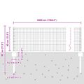 vidaXL Zvarené pletivo s podperami 50 x 0,4 m Pozinkovaná oceľ