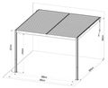 Bioklimatická pergola G21 Trenton Premium 4x4 m, antracitová hliníková