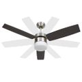 vidaXL Stropný ventilátor so svetlom a ovládačom 108 cm, tmavohnedý