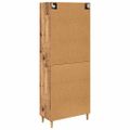 vidaXL Highboard so zásuvkou Staré drevo 69,5 x 34 x 180 cm