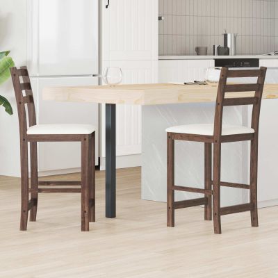 vidaXL Jedálenské stoličky 2 pcs Svetlohnedá 40 x 47,5 x 99,5 cm