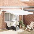 vidaXL Sklopná markíza Biela 300 x 250 cm Polyester