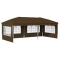 vidaXL Prístrešok na párty 575 x 289 x 245 cm Sivohnedá