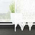 vidaXL Čipková záclona Biela 80 x 600 cm Polyester