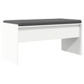 vidaXL Predsieňová lavica s vankúšom Biela 80 x 38 x 46 cm