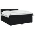 vidaXL Posteľ boxspring s matracom Čierna 180 x 200 cm Látka