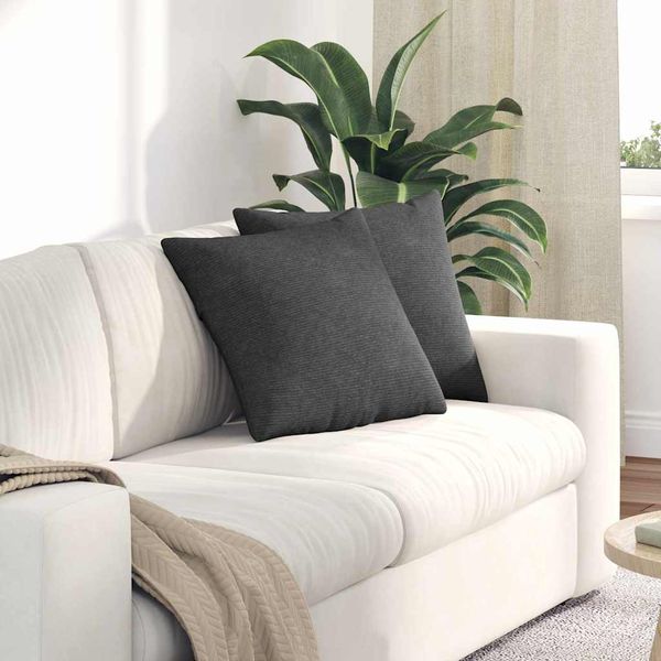 vidaXL Vankúše na pohovku 2 pcs Tmavo šedá 45 x 45 cm