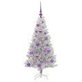 vidaXL Vianočný stromček Strieborná 120 cm PET