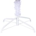 vidaXL Umelý vianočný stromček s 300 LED-i Biela 210 cm PVC a oceľ
