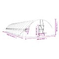vidaXL Fóliovník s oceľovým rámom biely 96 m² 16x6x2,85m