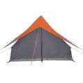 vidaXL Rodinný stan so strechou Šedá a oranžová 256 x 256 x 185 cm