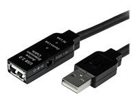 5 metrový USB A samec na USB A samica USB 2.0 opakovač / predlžovací kábel - čierny - 15ft (USB2AAEXT5M) - Predlžovací kábel USB - USB (samica) do USB (samec) - USB 2.0 - 5 m - aktívny - čierna - pre P/N: LTUB1MBK, SVA5H2NEUA, UUSBOTG