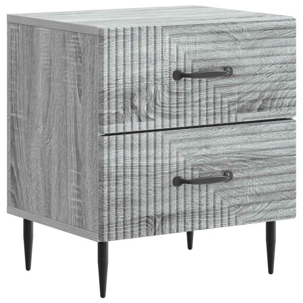 vidaXL Nočný stolík Sivá sonoma 43 x 34,5 x 47,5 cm Kompozitné drevo