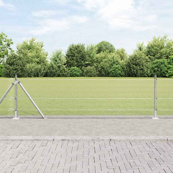 vidaXL Vonkajší zváraný drôtový plot s betónovým základom 10 x 0,5 m