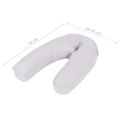 vidaXL Tehotenský vankúš v tvare písmena J 54x(36-43) cm, sivý