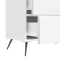 vidaXL Nočný stolík Biela s vysokým leskom 62 x 34,5 x 47,5 cm