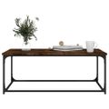 vidaXL Konferenčný stolík dymový dub 102x50x40cm sprac. drevo a železo