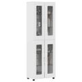 vidaXL Highboard FLORIN 60 x 35 x 182 cm Vysoký lesk bielej