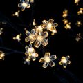 vidaXL Vianočný stromček 120 LED teplé biele svetlo kvety čerešne 150 cm