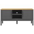 vidaXL TV skrinka FLORO sivá 114x43x55 cm borovicový masív