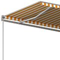 vidaXL Samostatne stojaca automatická markíza 500x350 cm žlto-biela