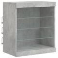 vidaXL Komoda s LED svetlami betónovo-sivá 142,5x37x67 cm