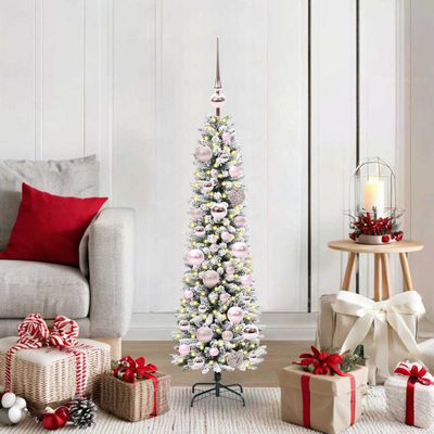 vidaXL Umelý vianočný stromček Biela 120 cm PVC, kov a plast