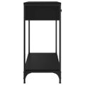 vidaXL Konzolový stolík čierny 75x34,5x75 cm kompozitné drevo
