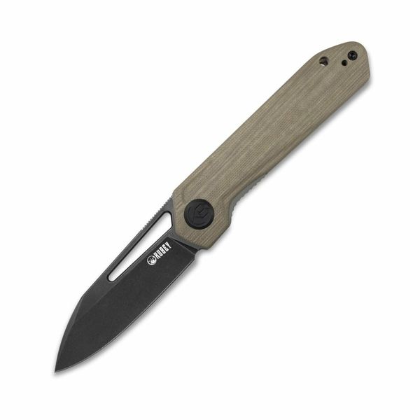 Kubey KU321E Royal Nest vreckový nôž 7,6 cm, Dark Stonewash, hnedá Tan, G10