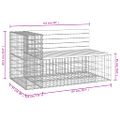 vidaXL Záhradná lavica gabiónový dizajn 122x71x65,5 cm masívny Douglas