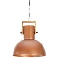 vidaXL Industriálna závesná lampa 25 W medená mangovník 32 cm okrúhla E27