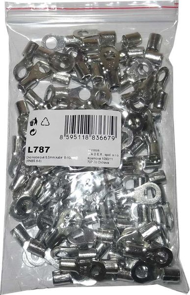 Oko kabelové 6,5mm,kabel 6-10mm2 (RNBS 8-6), balení 100ks